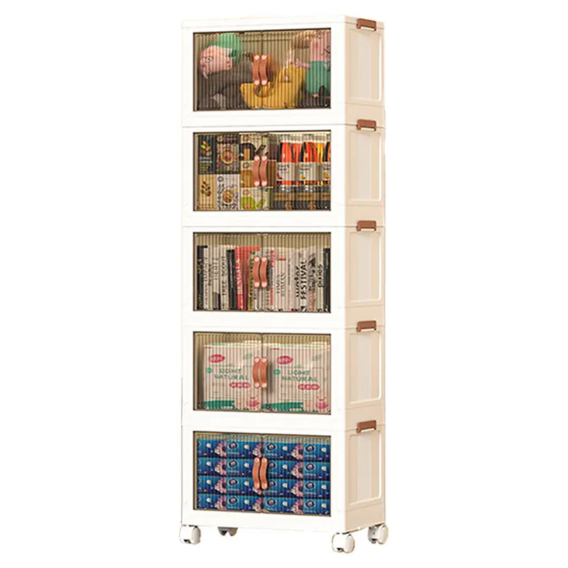 40/64/128QT Stackable Foldable Storage Boxes with Lid