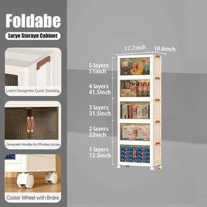 40/64/128QT Stackable Foldable Storage Boxes with Lid
