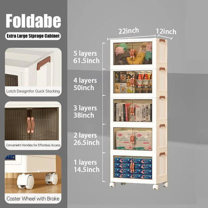 40/64/128QT Stackable Foldable Storage Boxes with Lid