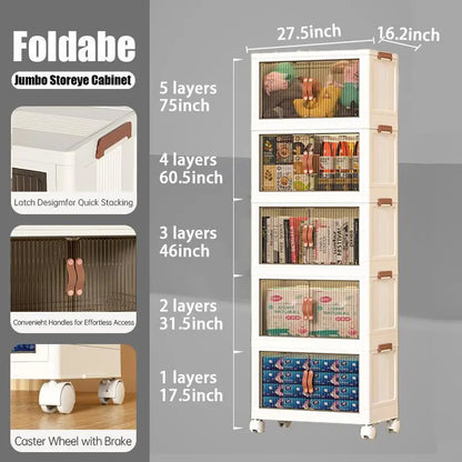 40/64/128QT Stackable Foldable Storage Boxes with Lid